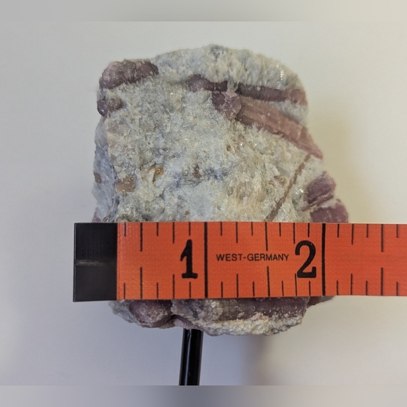 4" Raw Pink Tourmaline Specimen On Stand Natural Stone Crystal Heart Chakra LOVE - Picture 4 of 5